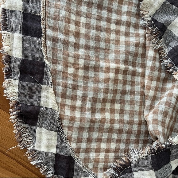 Dylan Sleeveless Gingham Linen Cotton Blend Dress XS Black White Cottagecore - Picture 7 of 7